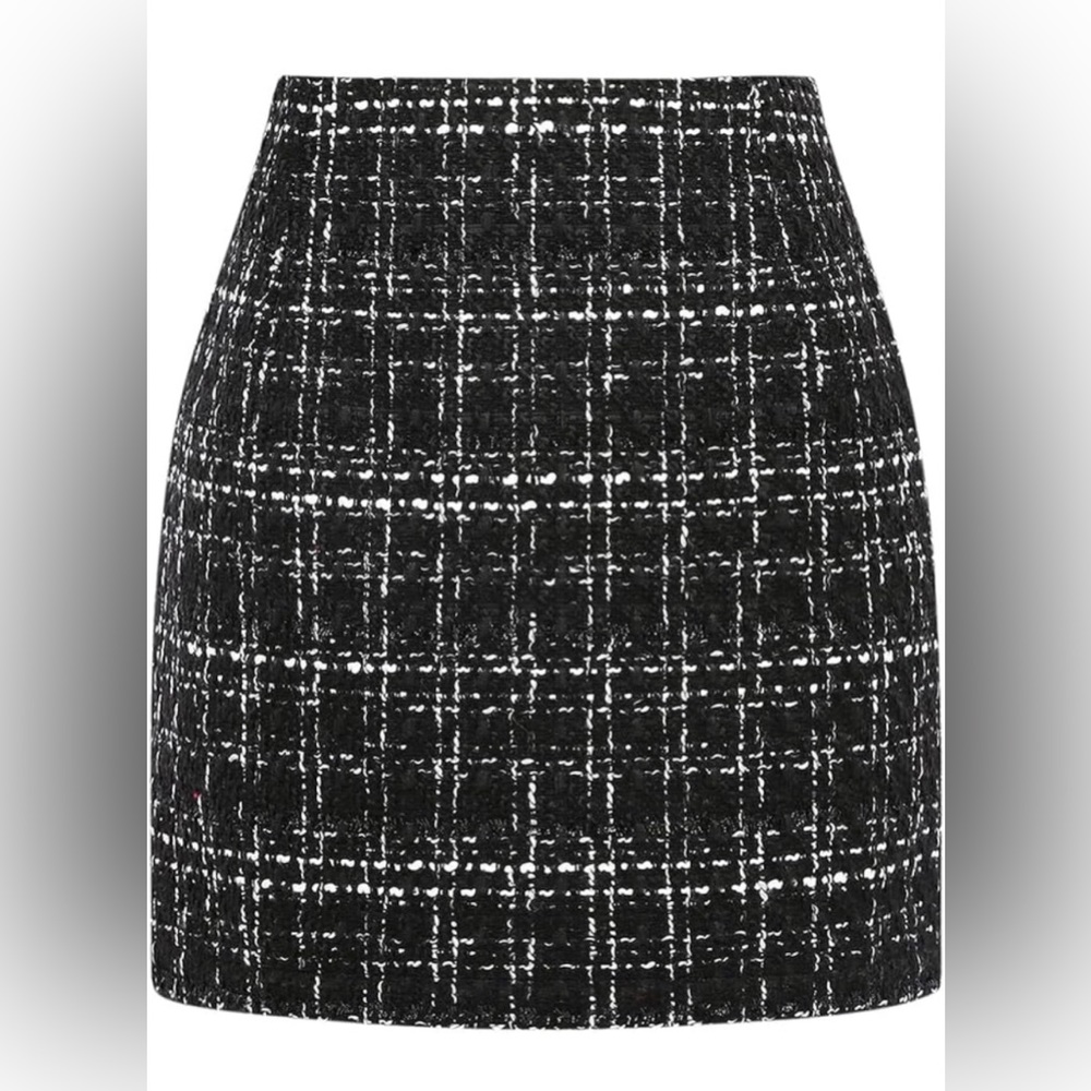 XXL Black tweed skirt